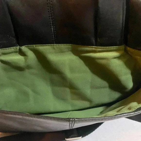 Knomo  unisex black leather messenger laptop briefcase bag - Picture 13 of 13